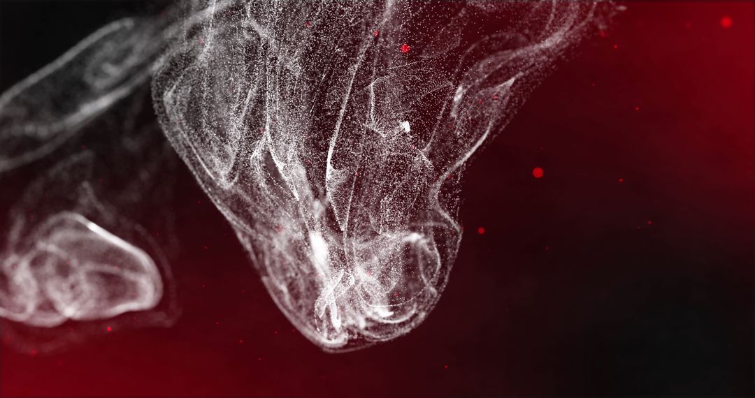 Abstract Glowing Particles and Waves in Motion