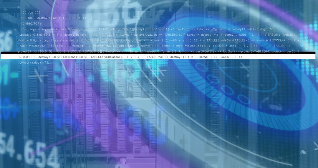 Futuristic Digital Interface with Binary Code Overlay