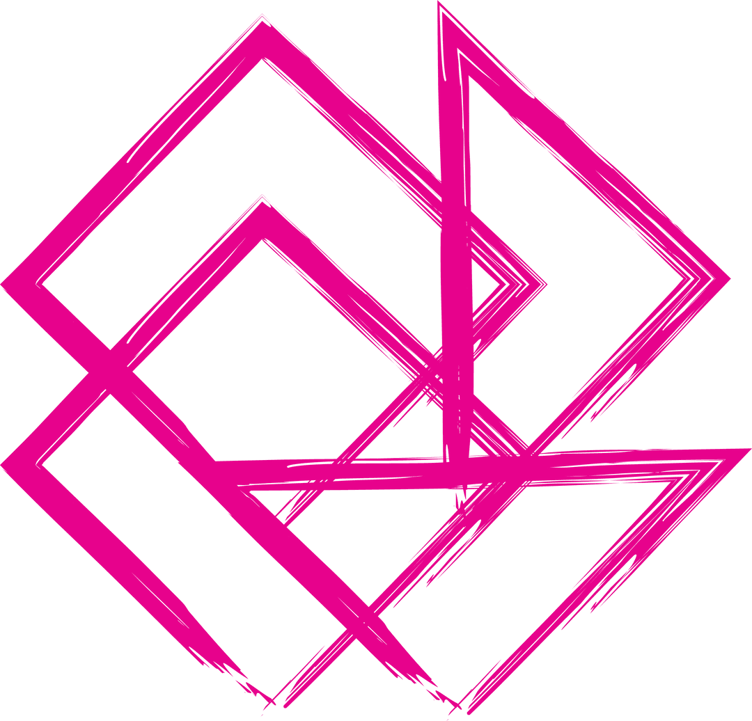 Abstract Geometric Pink Lines on Transparent Background