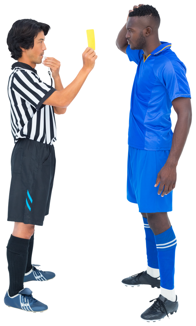 Soccer Referee Showing Yellow Card to Angry Player - Download Free Stock Images Pikwizard.com