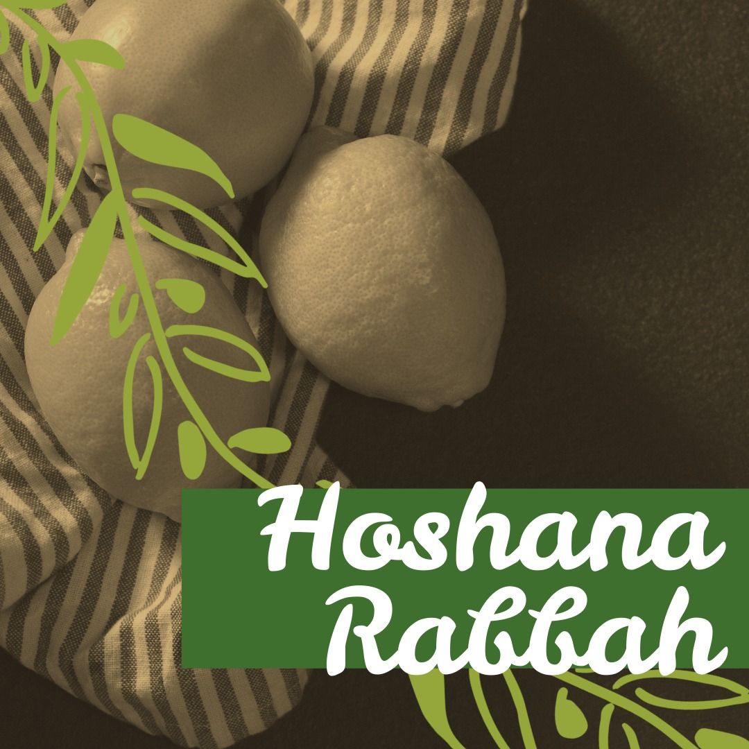 Hoshana Rabbah Lemons with Leaves and Striped Napkin - Download Free Stock Templates Pikwizard.com