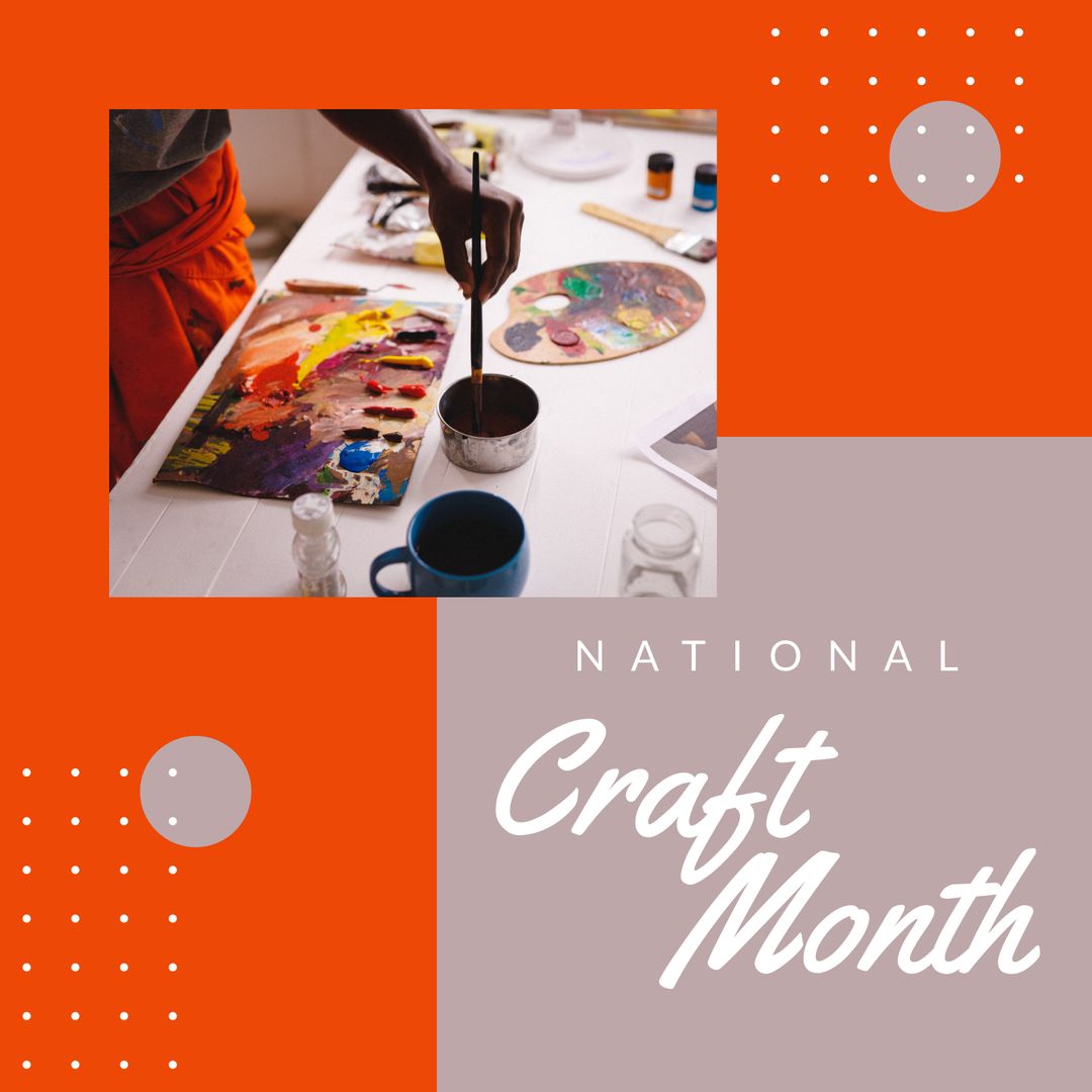 National Craft Month Artist Creating a Vibrant Painting