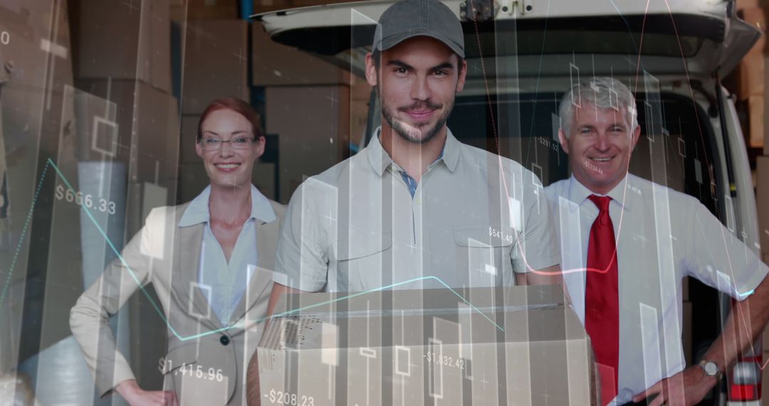 Global Shipping and Financial Data Integration Concept