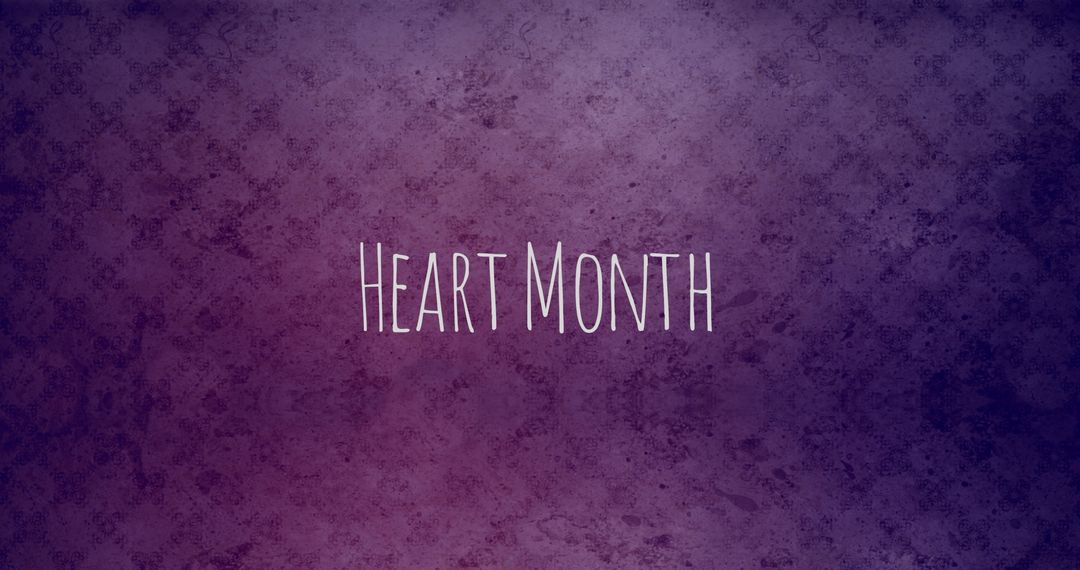 Heart Month Awareness Purple Theme Background