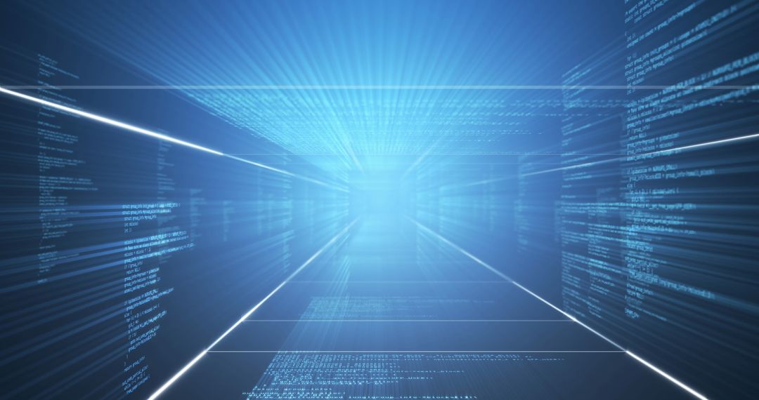 Abstract Futuristic Digital Data Stream Background