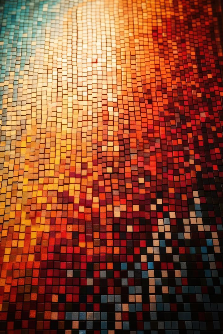 Colorful Abstract Mosaic of Warm Tones - Free Images, Stock Photos and Pictures on Pikwizard.com
