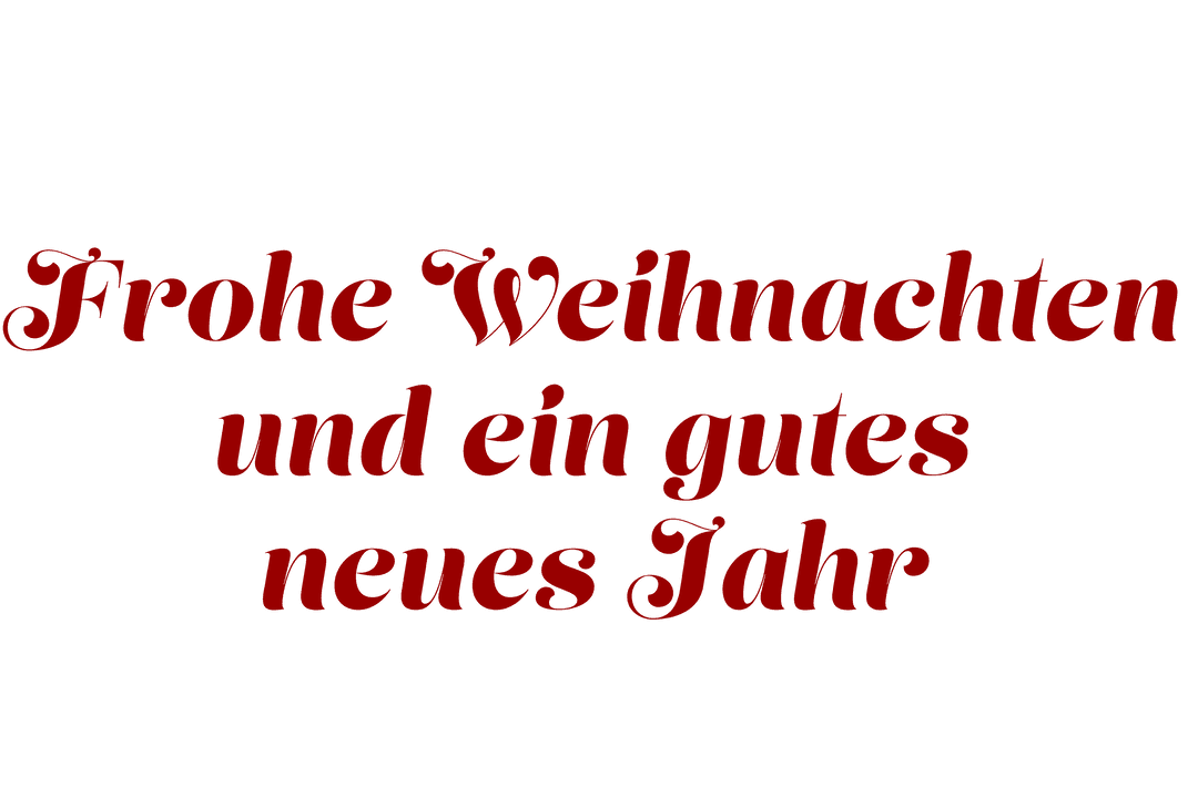 Frohe Weihnachten und ein Gutes Neues Jahr on Transparent Background
