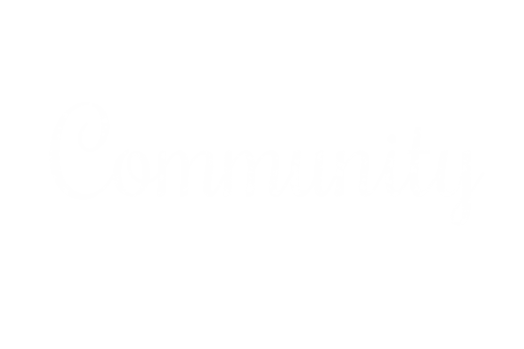 Community Text on Transparent Background PNG Illustration