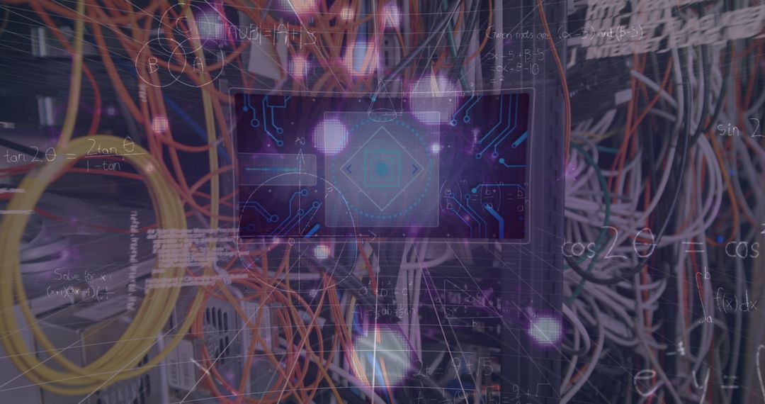 Futuristic Digital Networking with LED Server Connections