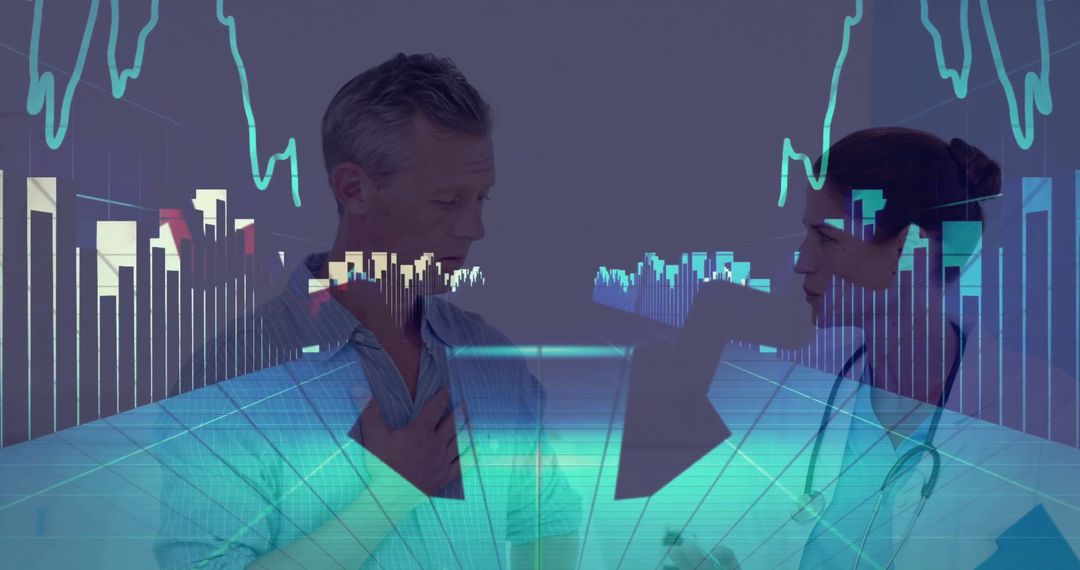 Futuristic Healthcare Consultation with Diagnostic Technology