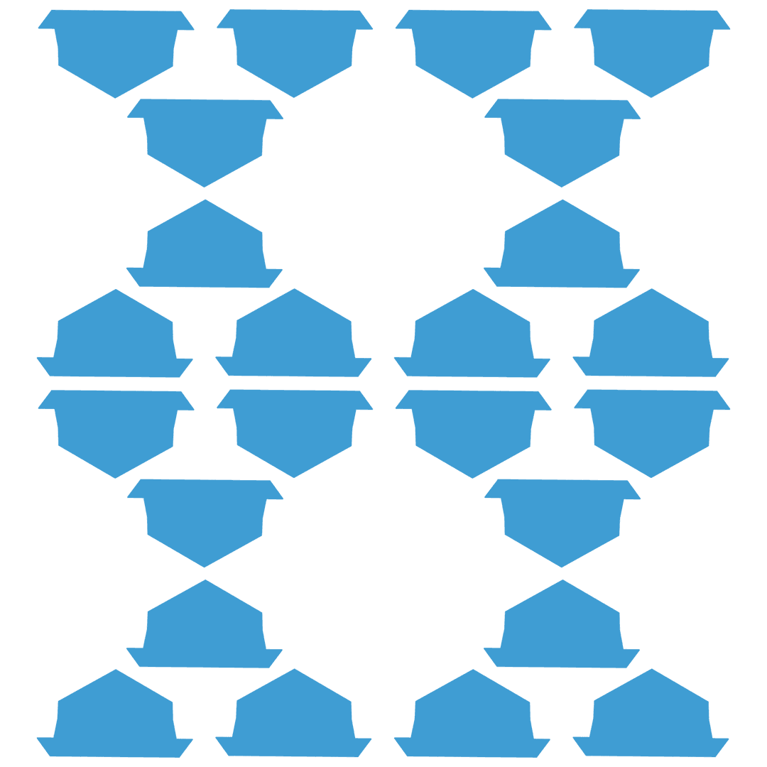 Digital Blue Geometric Pattern on Transparent Background