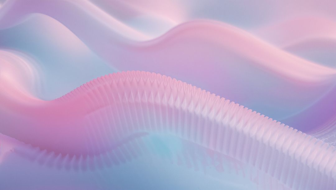 Ethereal Digital Waves with Pastel Cloud Overlay
