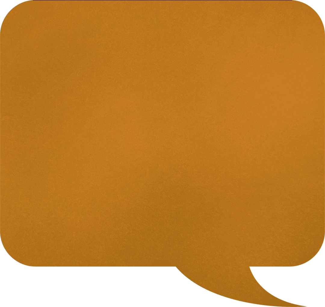 Transparent Orange Speech Bubble Vector Design