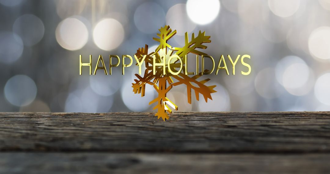 Festive Happy Holidays Banner with Sparkling Bokeh Background