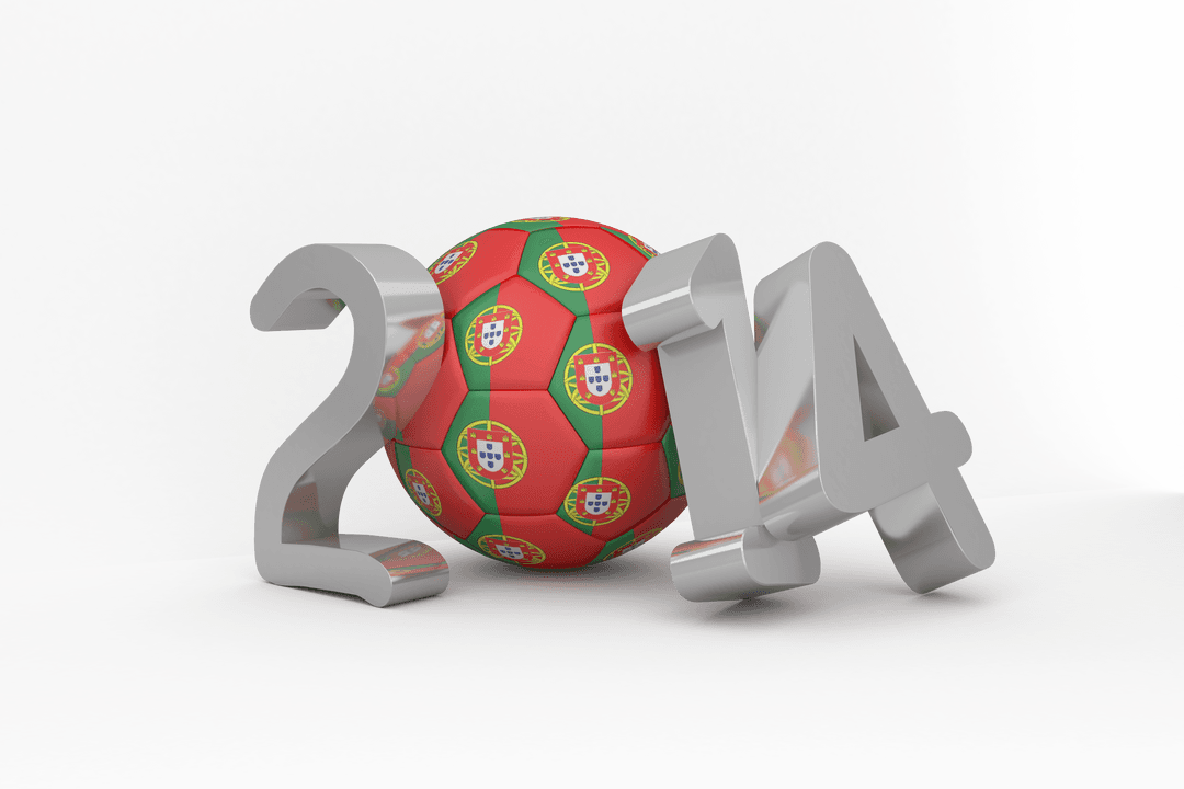 Transparent 2014 Soccer Ball with Portuguese Theme