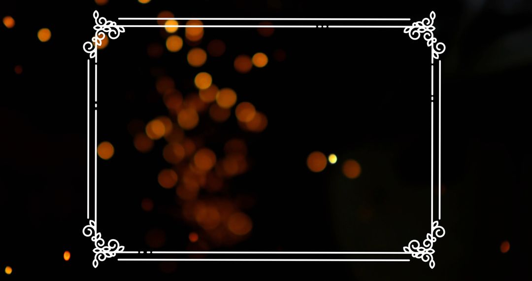 Abstract Bokeh with Elegant White Frame