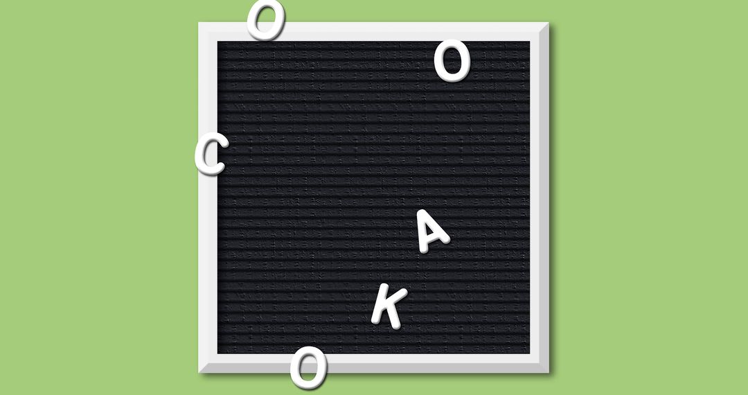Scattered Letters on Black Felt Board School Concept
