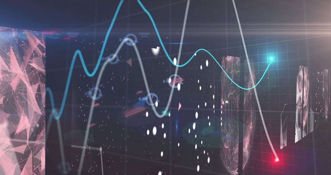 Futuristic Abstract Digital Art with Dynamic Technology Lines