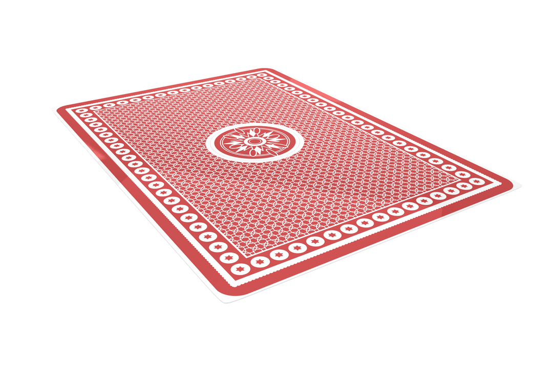 Transparent Vector Image of Red Playing Card on White Background