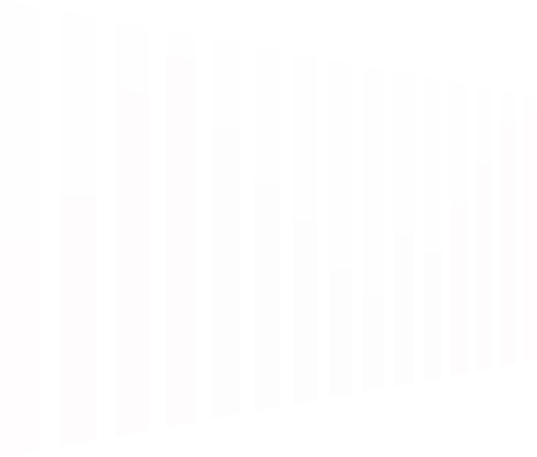 Transparent White 3D Bar Chart Diagonal Perspective Icon