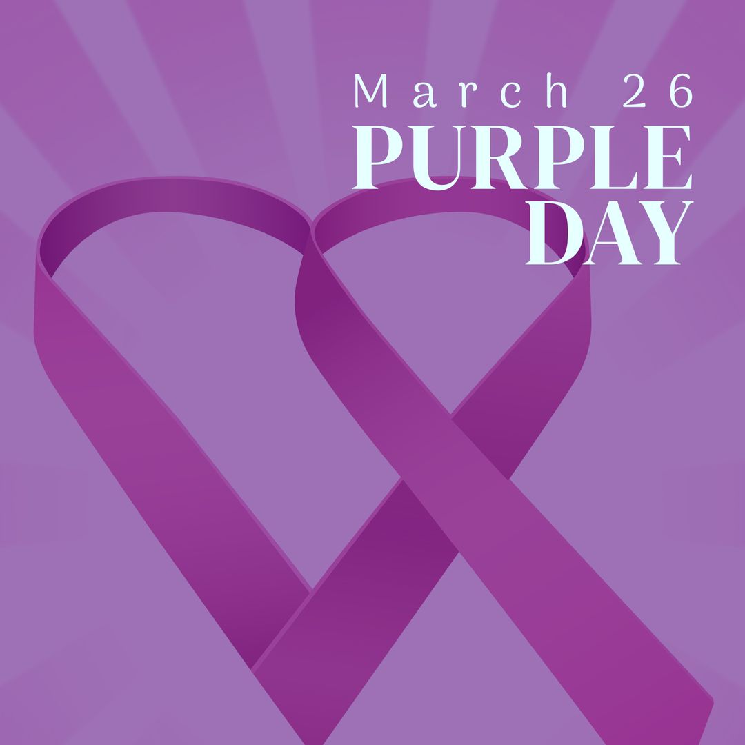 Purple Day Epilepsy Awareness with Ribbon Symbol