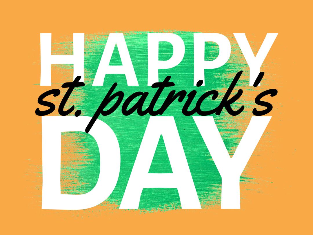 St. Patrick's Day Greeting Card with Bold Typography