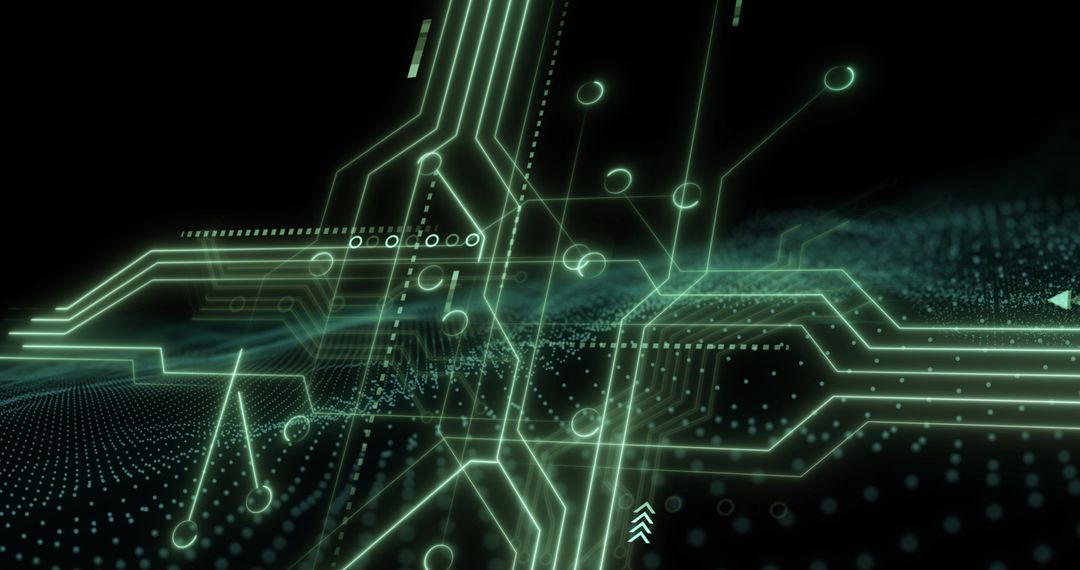 Digital Circuit Board with Data Flow Visualization