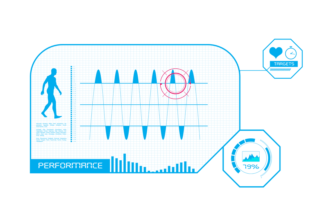 Digital Health Care Interface with Transparent Background