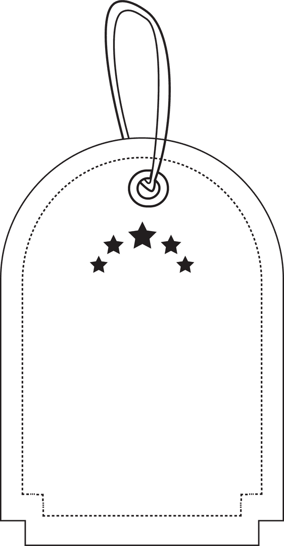 Transparent Label Vector with Stars and Copy Space for Branding