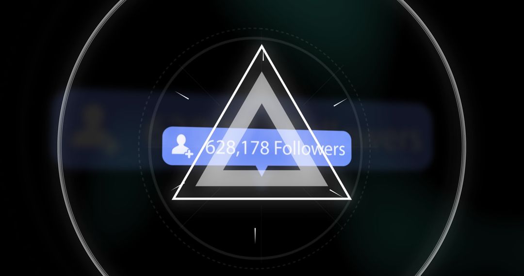 Increasing Social Media Followers Icon with Digital Effects