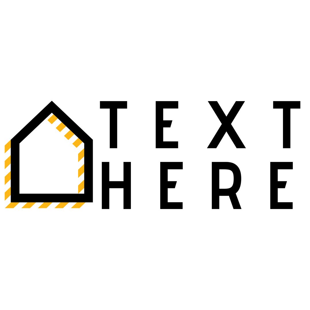 Customizable Construction Logo with House Outline and Text Placeholder