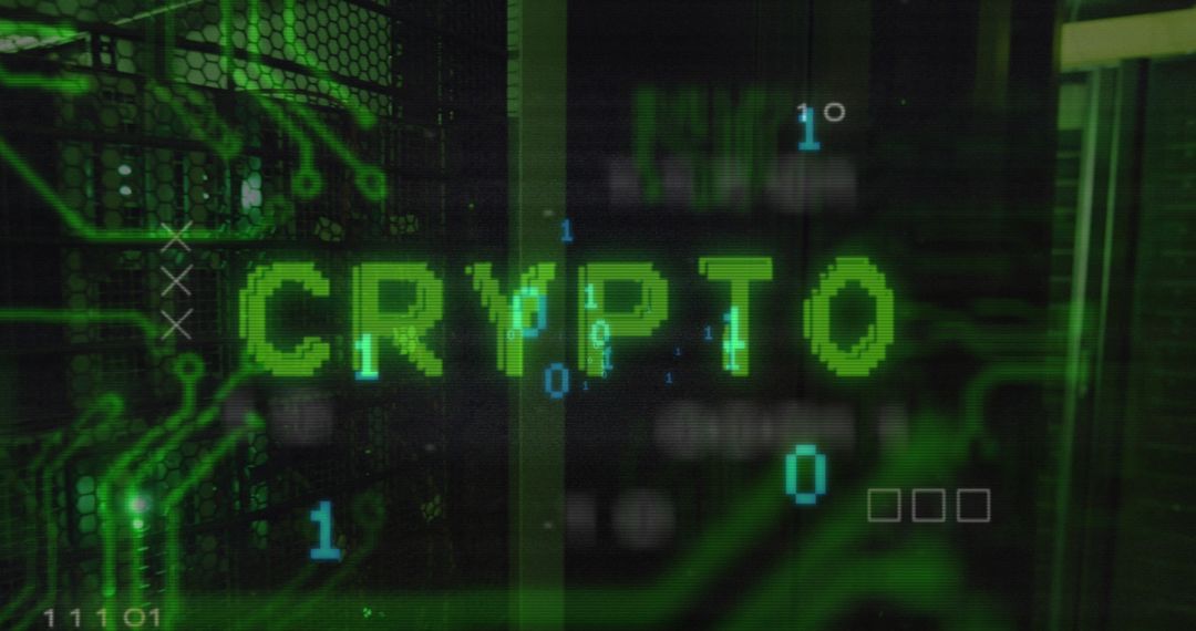 Glowing Crypto Text in Data Processing Environment - Free Images, Stock Photos and Pictures on Pikwizard.com