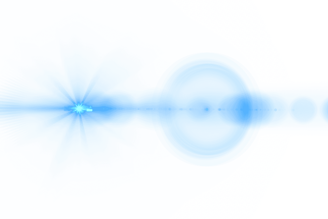Blue Abstract Light on Transparent Background