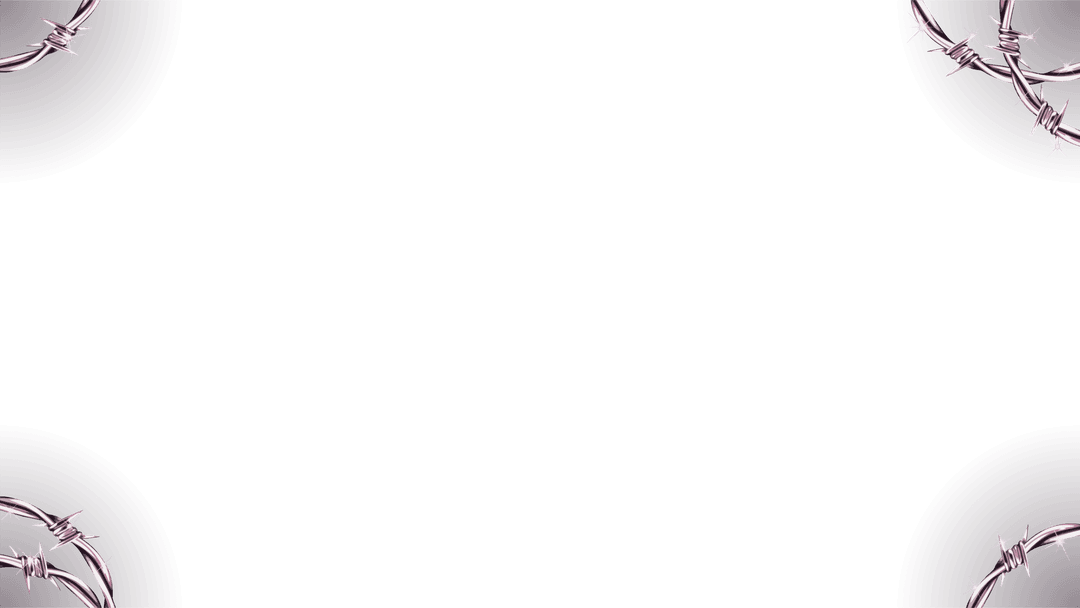 Minimalist Barbed Wire Circles on Transparent Background