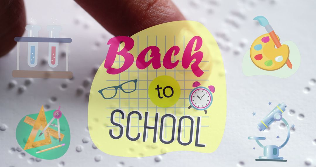 Creative Back to School Design with Educational Icons - Free Images, Stock Photos and Pictures on Pikwizard.com