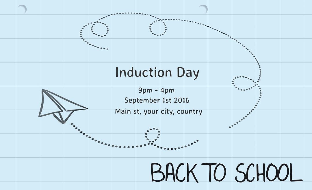 Creative Educational Event Flyer Featuring Paper Airplane