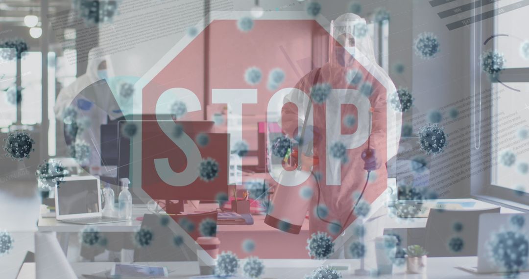 Decontamination Efforts Blocking Viral Threats in Workspace