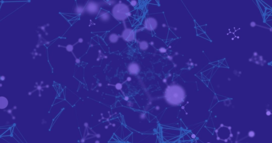 Abstract Futuristic Network with Nodes and Connections