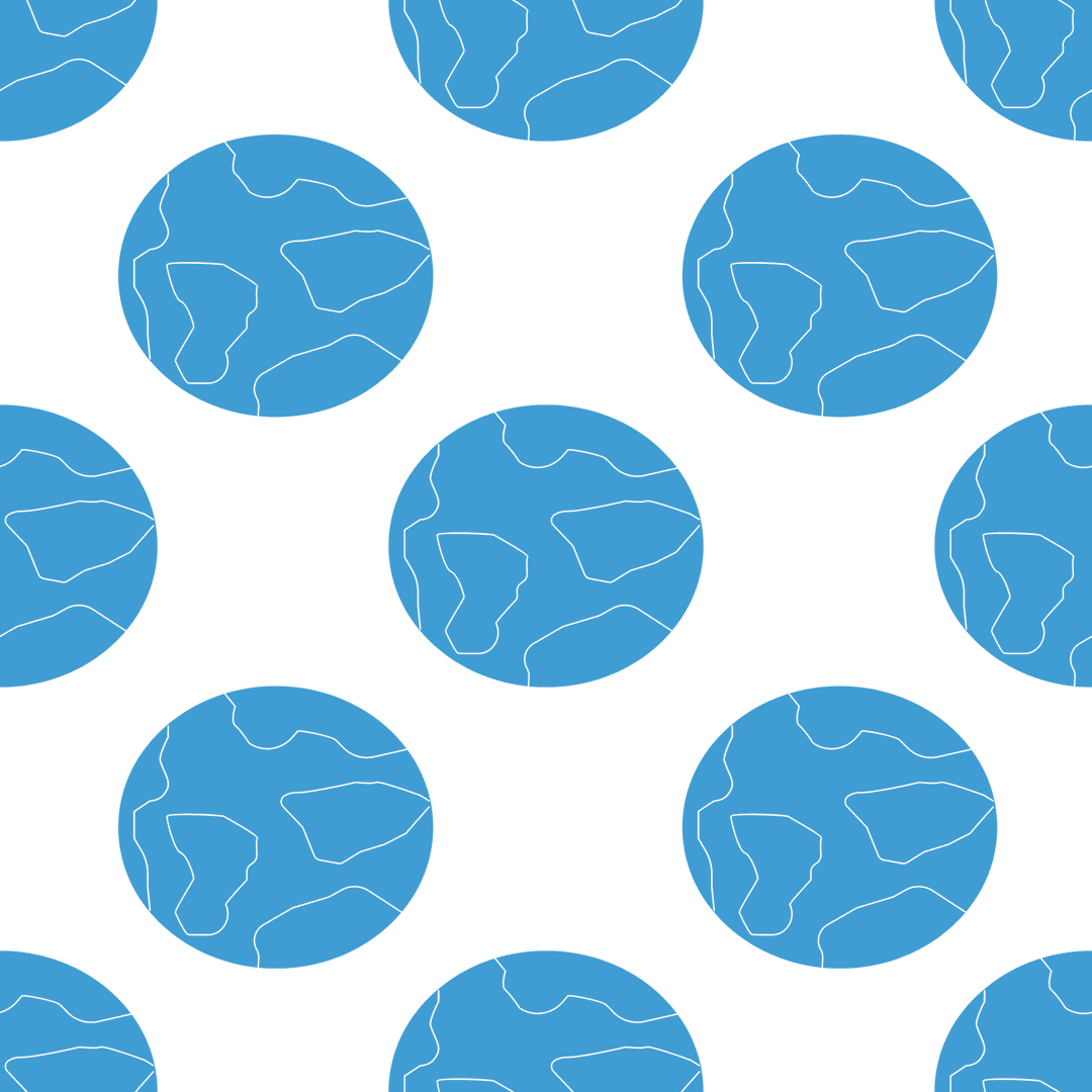 Seamless Transparent Blue Globes Pattern