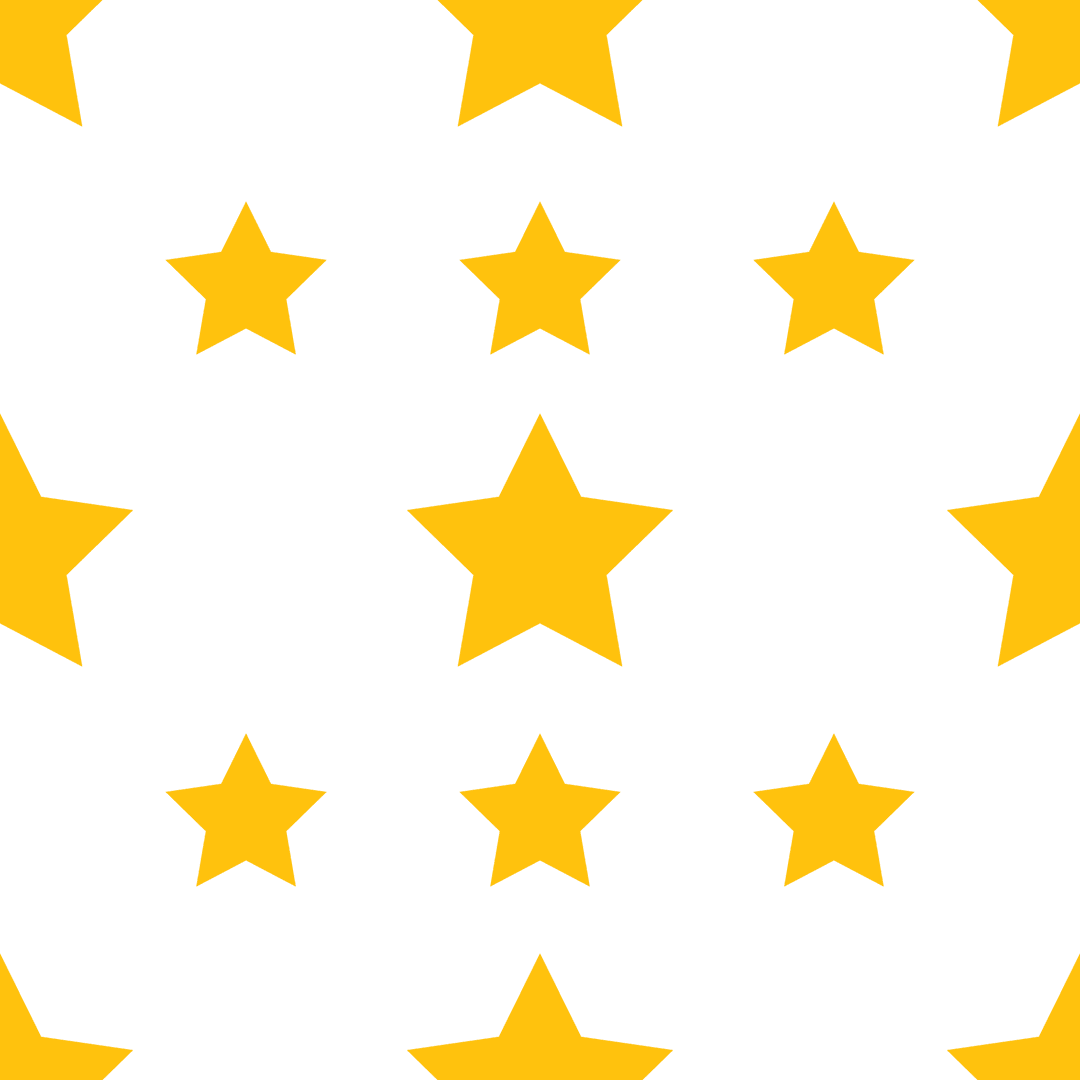 Yellow Stars Pattern on Transparent Background Vector