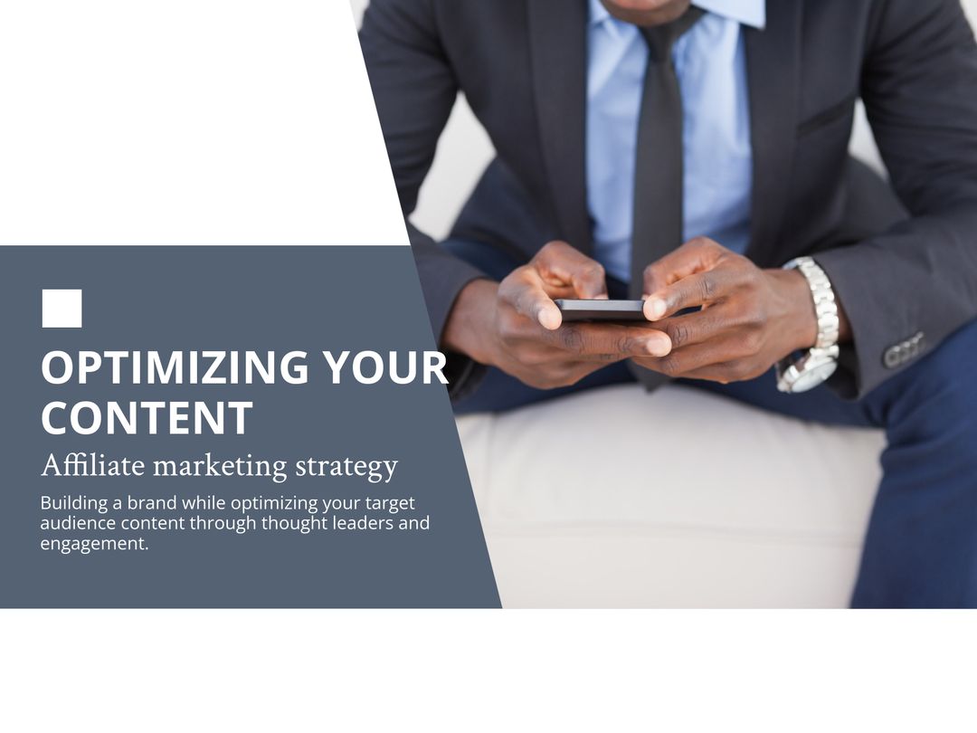 Businessman Using Smartphone for Digital Marketing Strategy