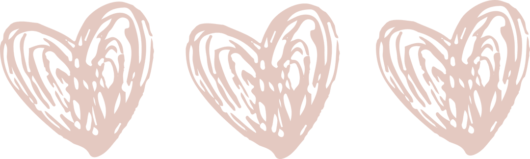 Transparent Hand-Drawn Heart Scribbles Design
