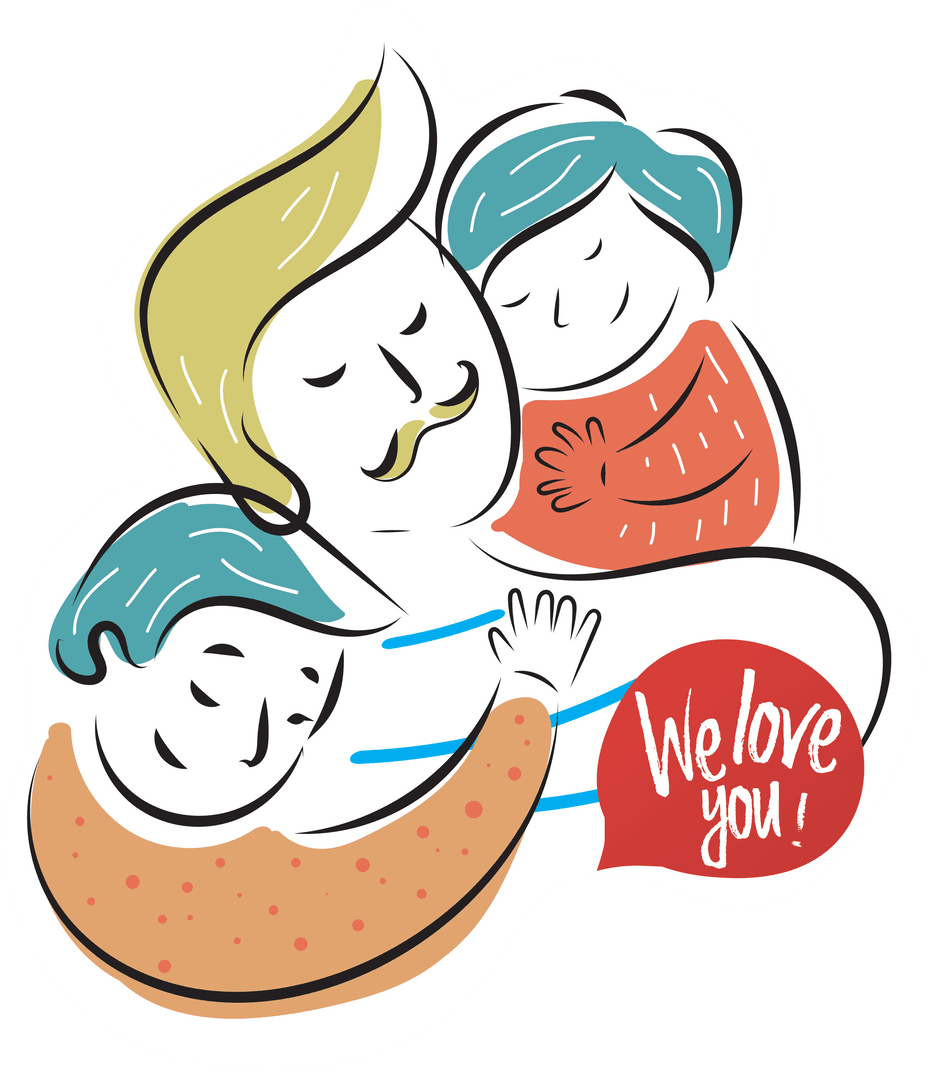 Transparent Illustration Family Love Message We Love You