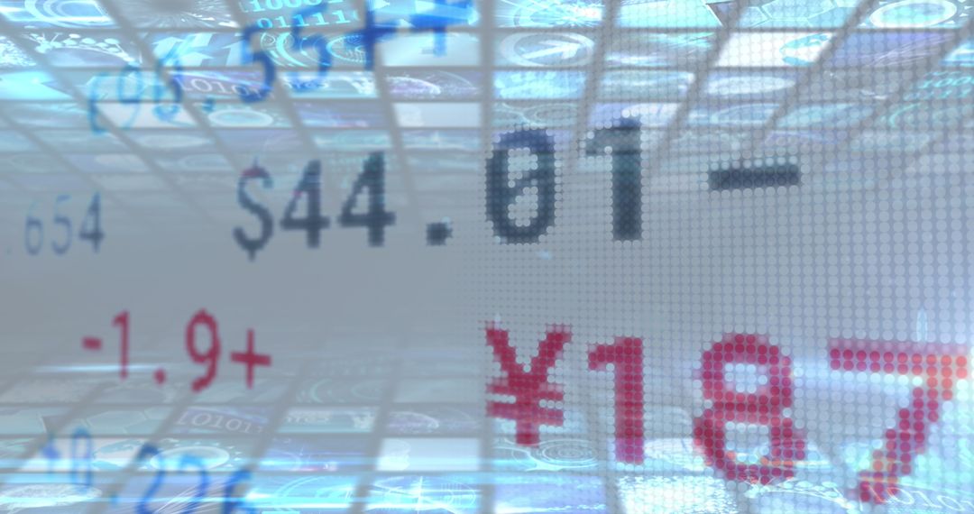 Global Finance with Futuristic Digital Stock Data Visualization