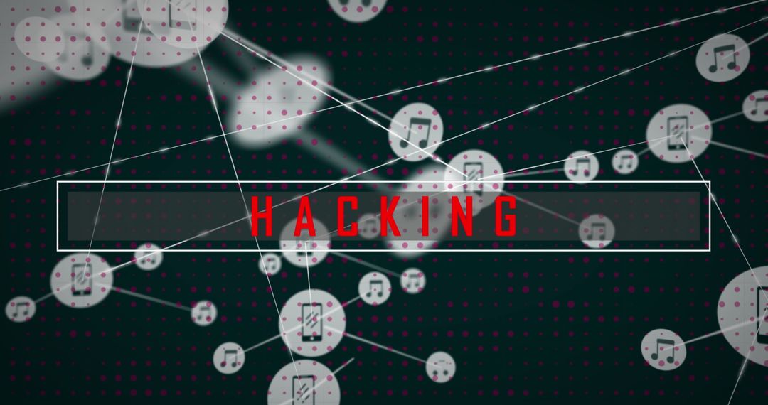 Cybersecurity Threat Technology with Hacking Warning