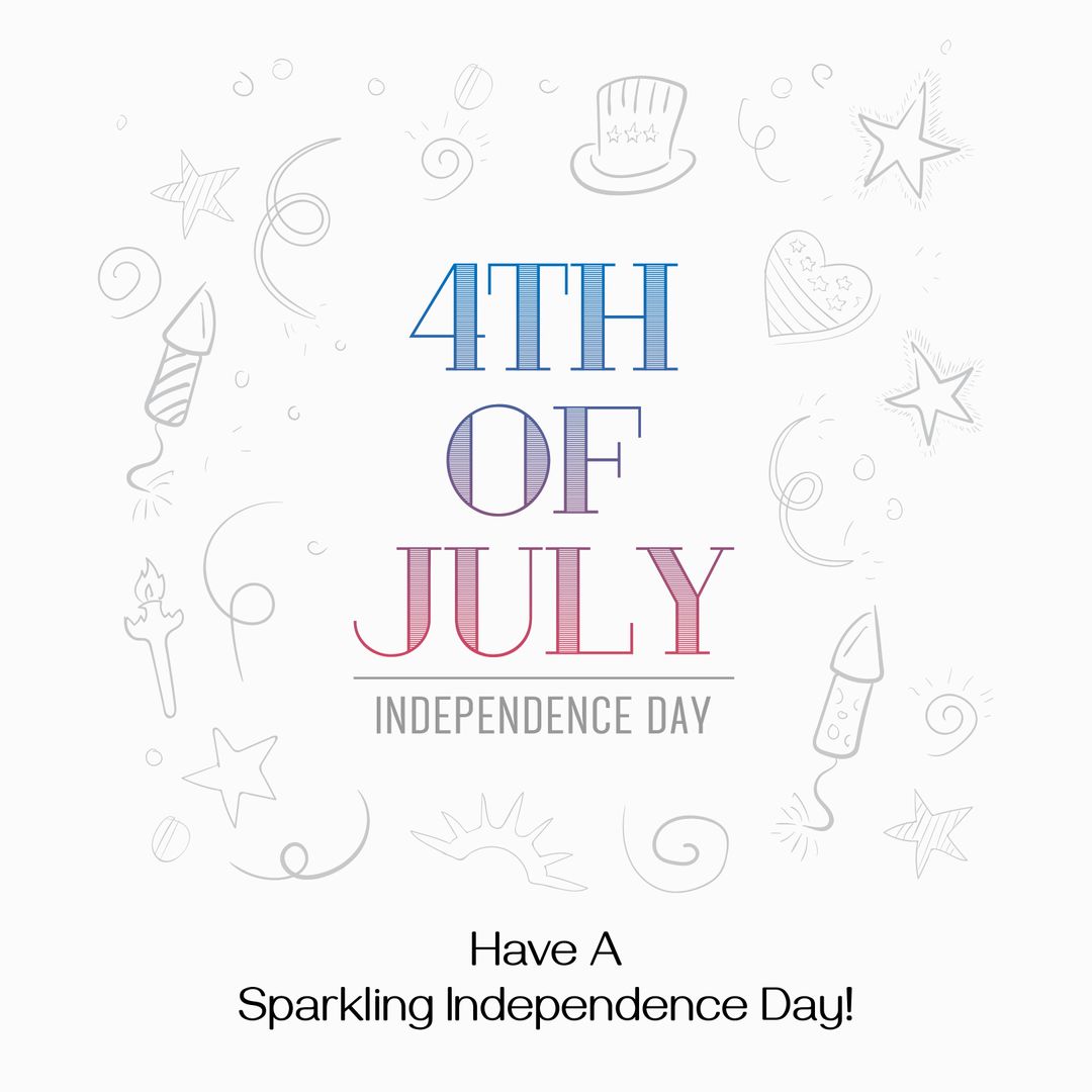 Festive Fourth of July Independence Day Celebration Graphics