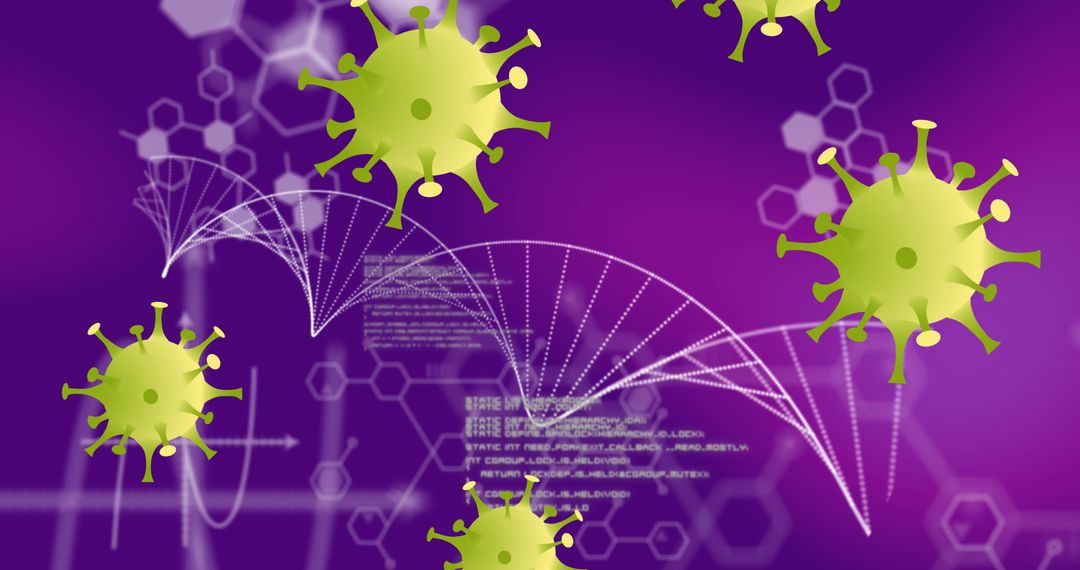 Biotech Evolution: DNA Helix and Digital Virus Connections