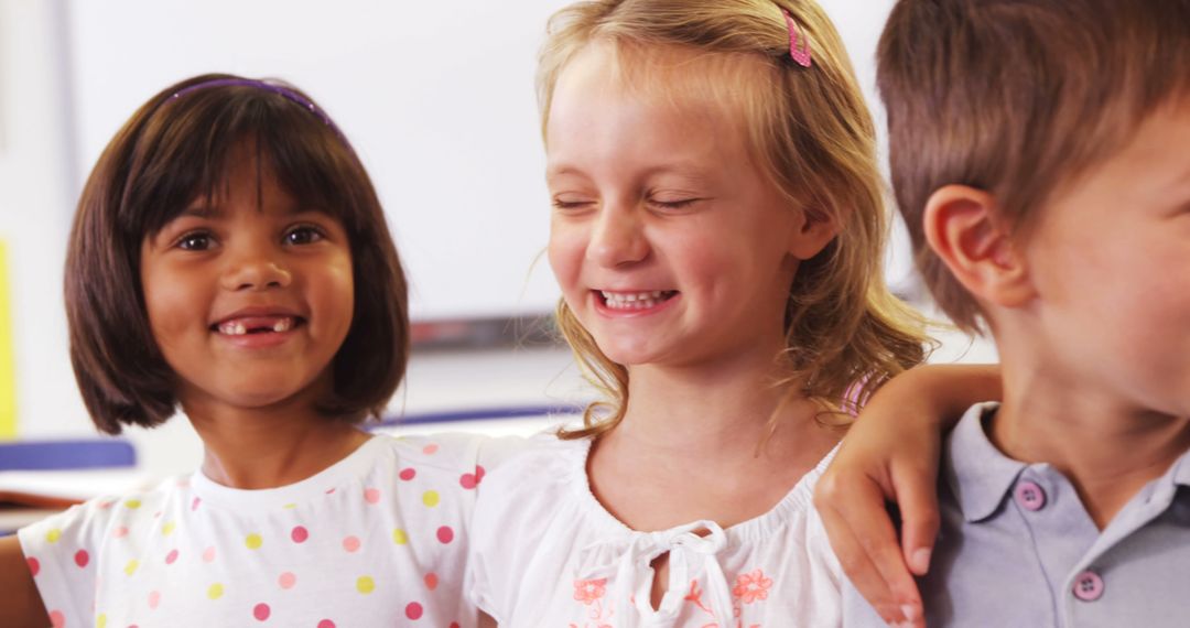 Diverse Group of Happy Children Laughing Together - Free Images, Stock Photos and Pictures on Pikwizard.com