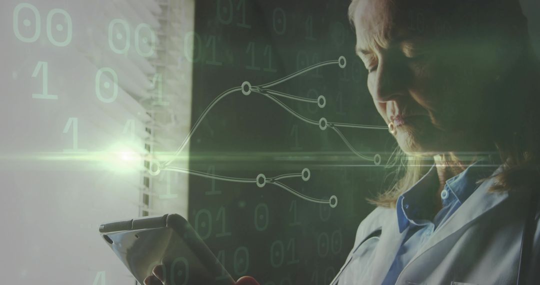 Senior Scientist Engaged with Technology for Data Analysis