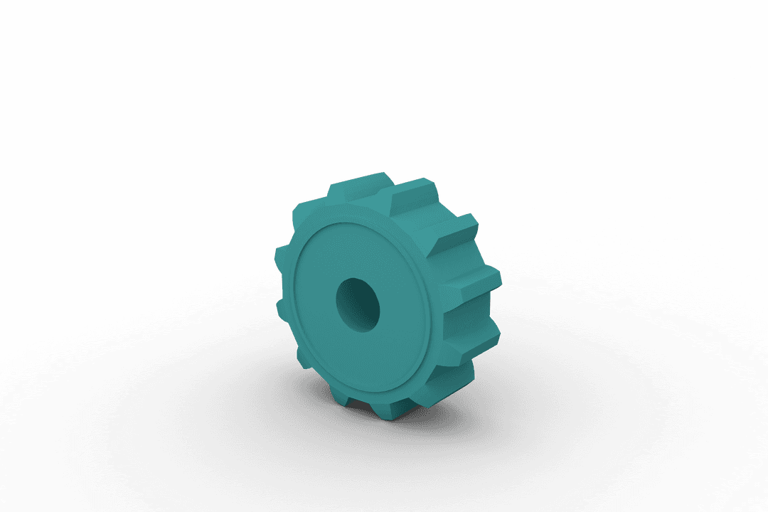 Transparent Green Cogwheel Illustration on Clear Background
